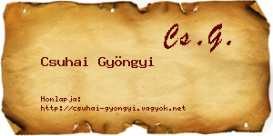 Csuhai Gyöngyi névjegykártya