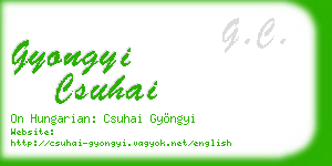 gyongyi csuhai business card